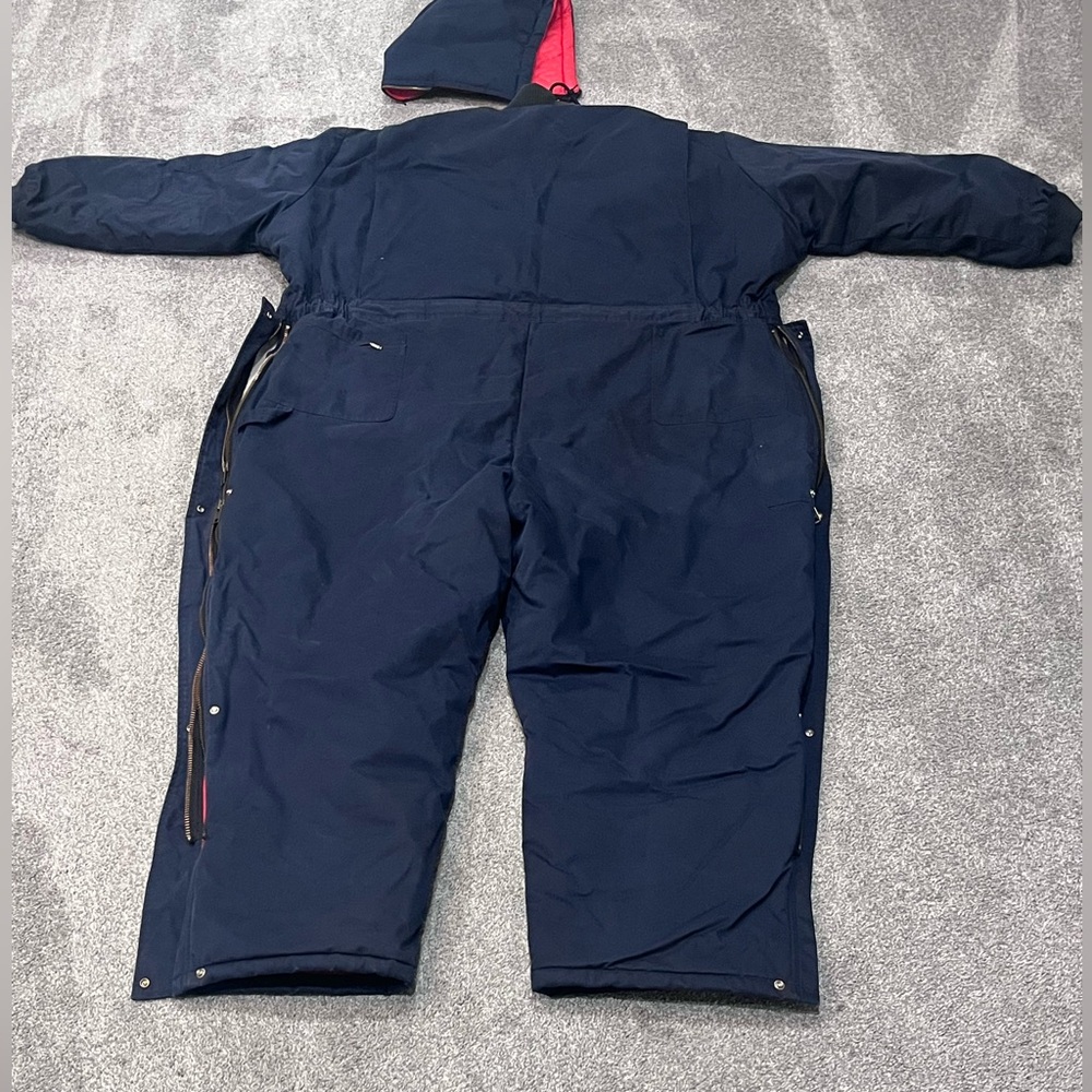 Men's Navy Insulated Coveralls Work Suit - Size 5XL - Picture 10 of 16